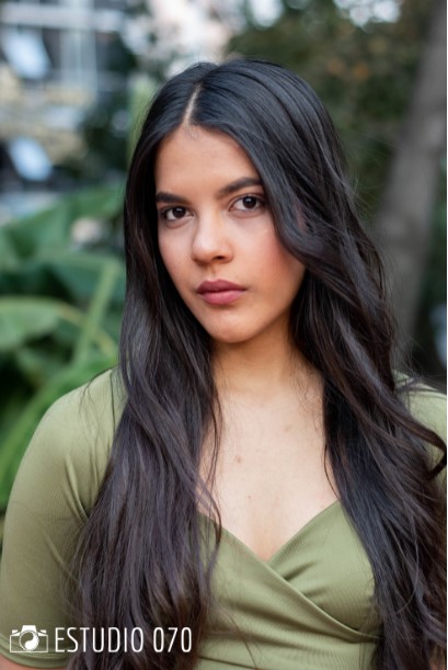 modelo en sesion de fotos